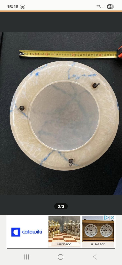 Suspension Art Déco, état neuf, grand modèle