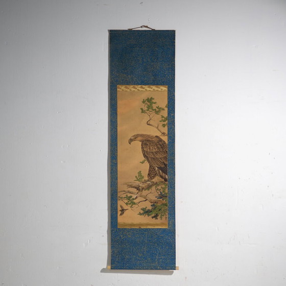 Antikes japanisches Kakejiku eines Raubvogels in Farbe auf Papier – Japan, circa 1900 – Gemälde & Zeichnungen (photo 4 of 40)