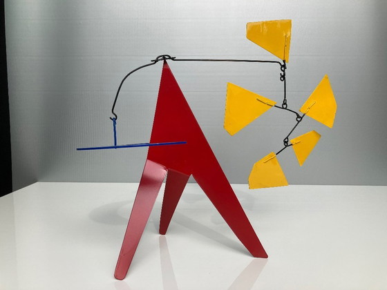 Image 1 of Blue Moon And 5 Yellow Trapezoids Mobile