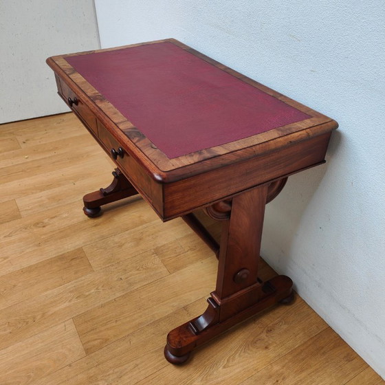 Image 1 of Antiker Schreibtisch, Mahagoni-Schreibtisch, Heimbüro