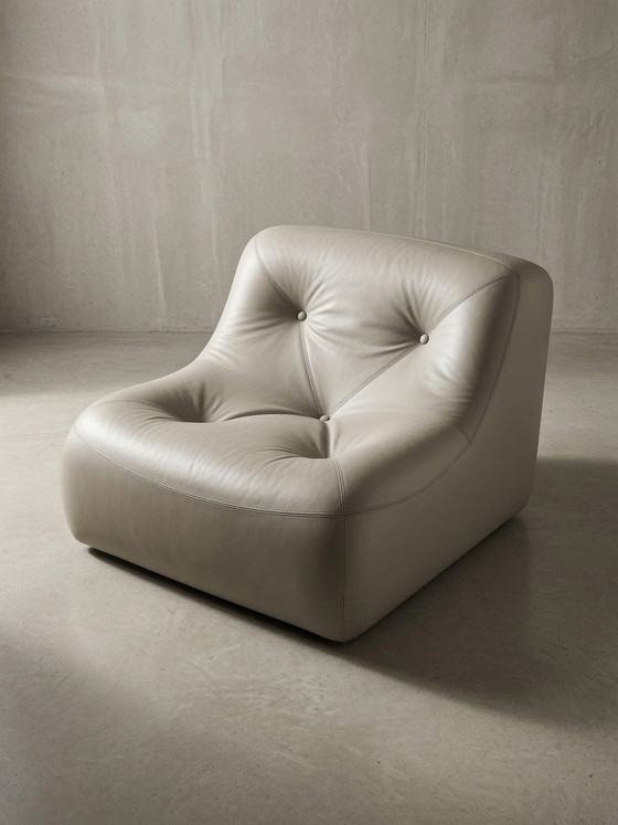Image 1 of Ligne Roset Kali fauteuil in grijs leer