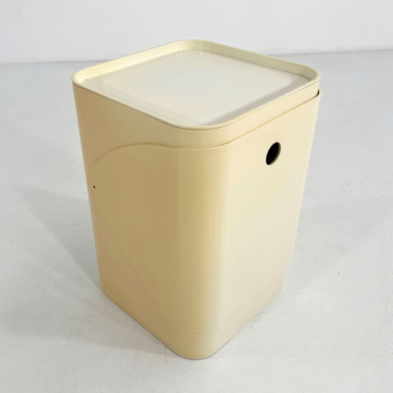 Image 1 of Cesto portabiancheria bianco di Anna Castelli per Kartell, anni '70