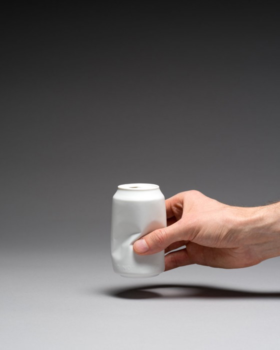 Image 1 of "Do Not Litter" Rosenthal Studio-Line Tin Can Vase TRIO 20cm 14cm 10cm Coca-Cola