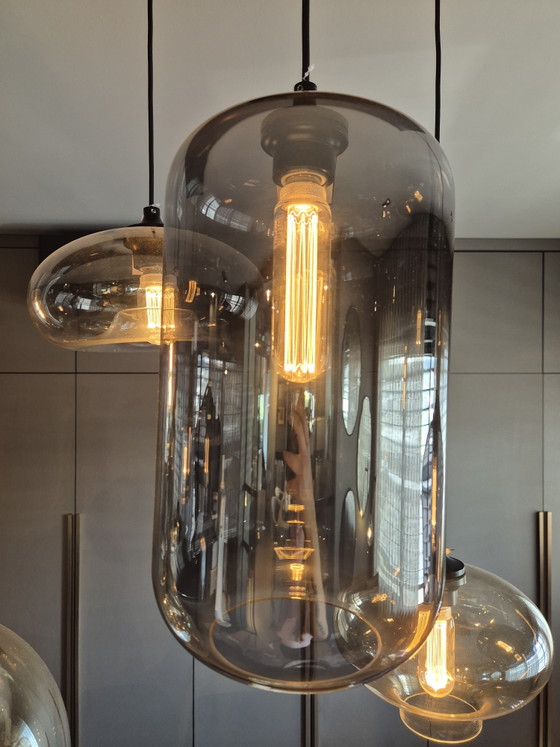 By Eve mix glass pendant lights on ceiling plate 9 pieces – Pendant lamps, Wood (photo 13 of 13)