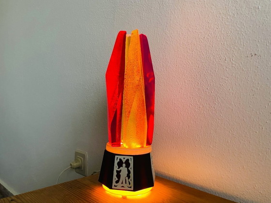 Image 1 of Soviet futurist design Flame accent table lamp, 1980