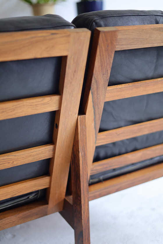 Image 1 of Canapé 2 places en cuir Capella, Illum Wikkelso pour Niels Eilersen, 1960