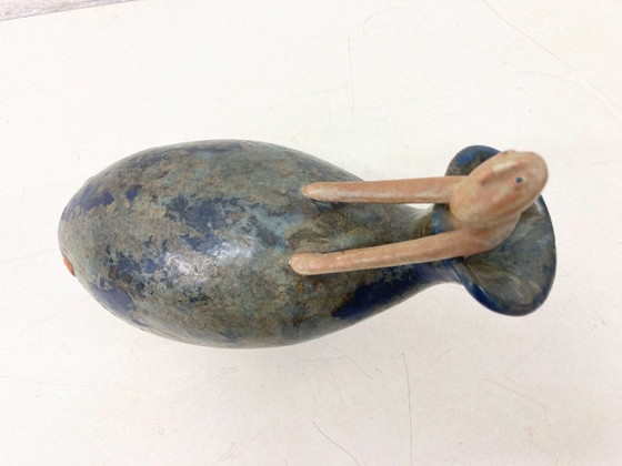 Image 1 of Rare sculpture en céramique de studio Noé et la baleine par Eva Fritz Lindner Années 70