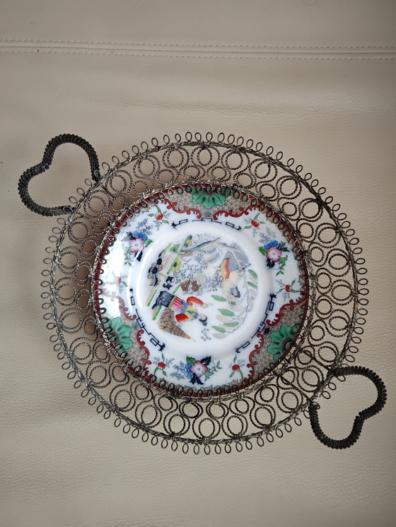 Image 1 of Villeroy &amp; Boch Timor Piatto/Cestino orientale antico, circa 1900