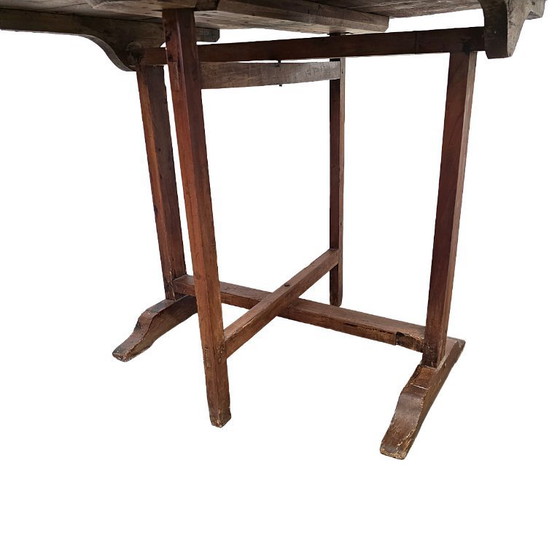 Image 1 of Mesa francesa antigua ovalada de vigneron, primera mitad del siglo XIX