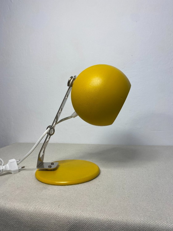 Lámpara de escritorio amarilla Space Age de los años 70 de Dekor Zabok, Yugoslavia, Lámparas de mesa, Metal (foto 10 de 14)