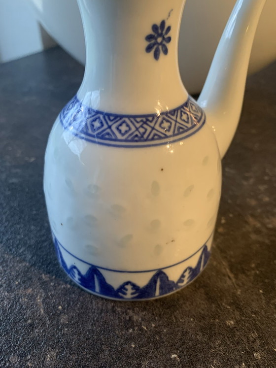 Petite cruche, linglong, Objets déco, Porcelaine, Bleu (photo 3 sur 10)