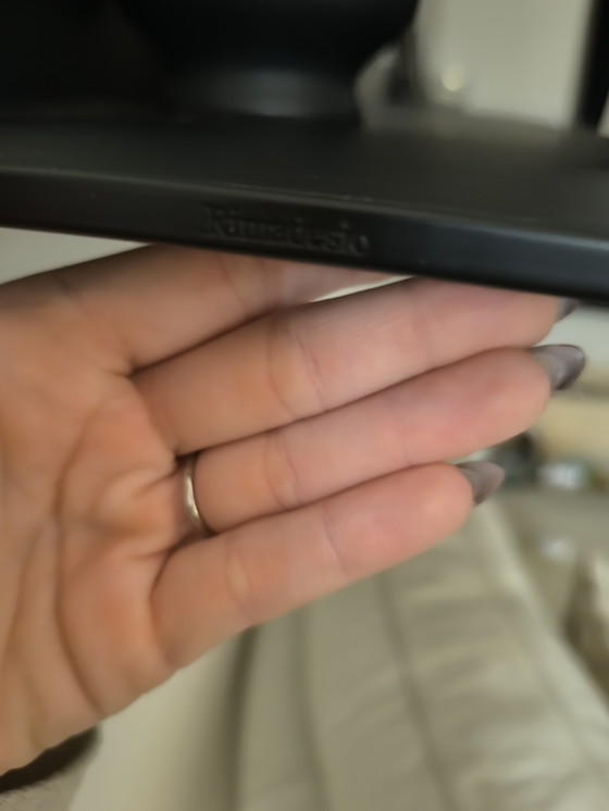 Image 1 of Rimadesio FLAT 160x160 – Giuseppe Bavuso Designertisch – mattschwarz lackiertes Glas