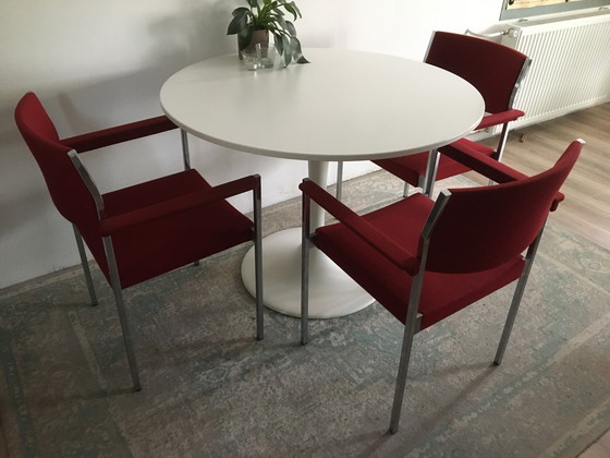 Image 1 of 3x Girsberger Eurochair Dining Chairs