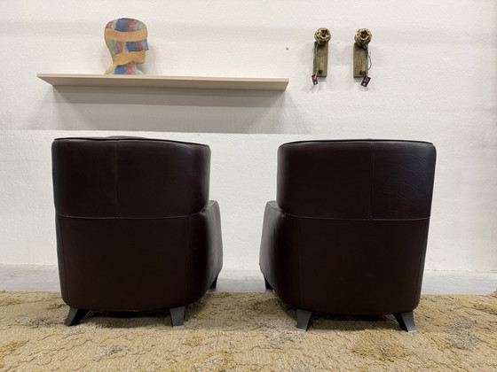 Image 1 of 2 Natuzzi Amadeus Sessel, braunes Leder