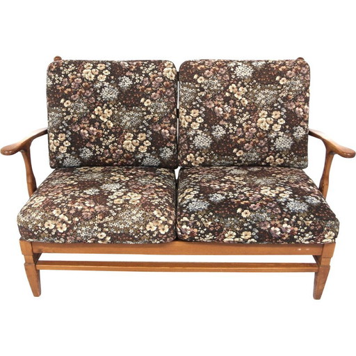 Vintage Sofa aus Kiefer und Stoff von Göperts Möbler, Schweden 1960