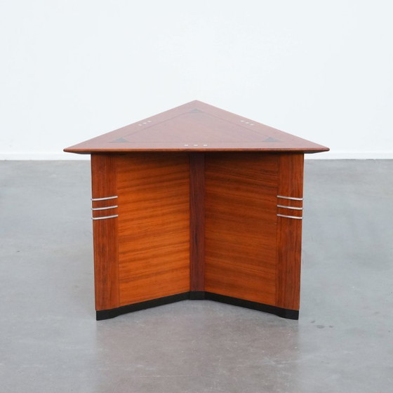 Image 1 of Art Deco design side/coffee table in a triangular shape by Schuitema from the Decoforma series