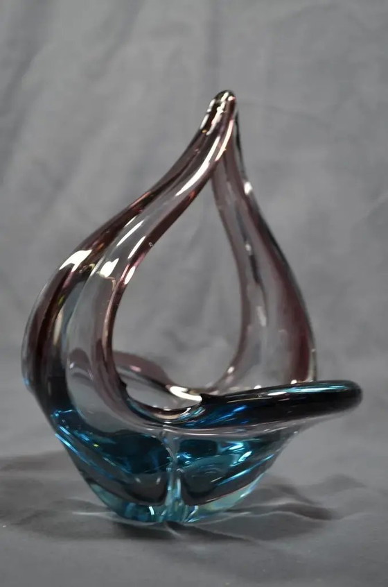 Murano zugeschriebene blau-violette Glasschale aus den 1970er Jahren – Schalen, Murano Glass (photo 6 of 12)