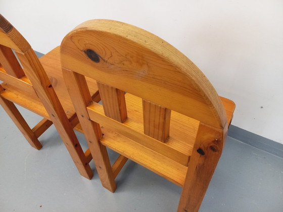 Image 1 of Pair of vintage pine chairs from the 70s/80s