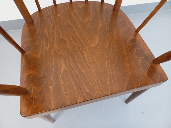 Image 1 of Poltrona vintage Baumann in legno, modello Fan, anni '60