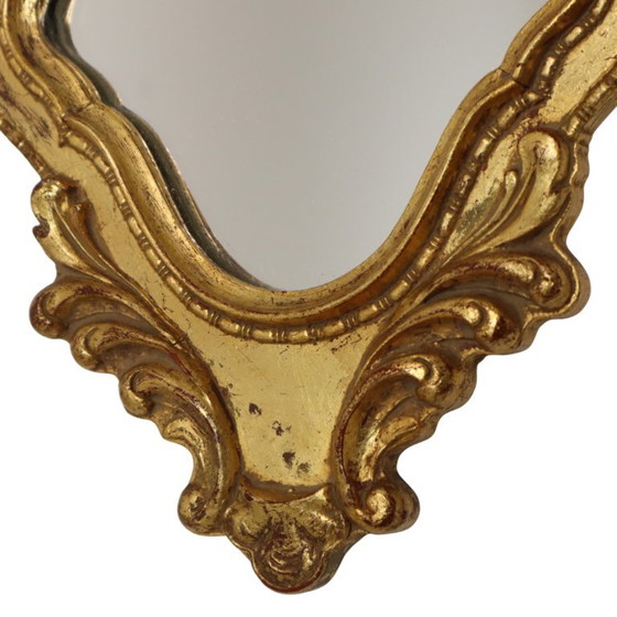 Kleiner Deknudt Wappenspiegel Blattgold Vergoldet Barock Stil 45cm – Glass, Wood (photo 11 of 18)