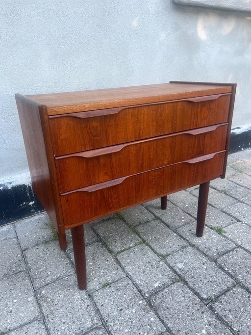 Deense teakhouten ladekast in mid-century modern stijl, jaren 60