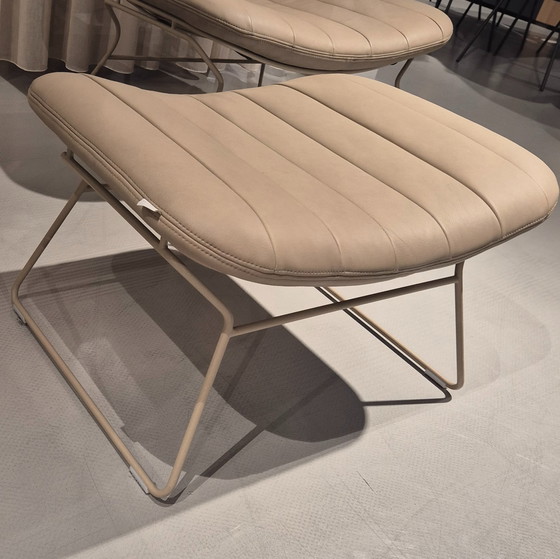 Image 1 of Wire armchair with footstool