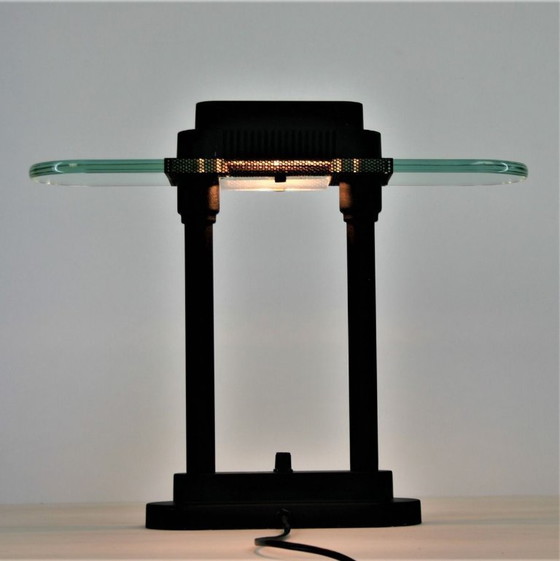 Image 1 of Banker's lamp 'Penta' design Robert Sonneman