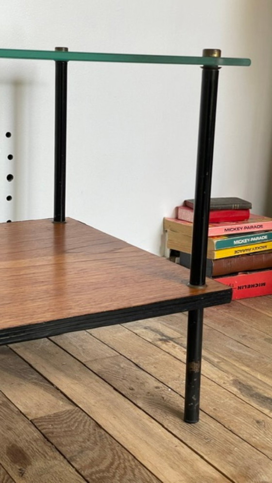 1960 Double-Tier Coffee Table – Saint Gobain, Brass, Metal (photo 19 of 31)