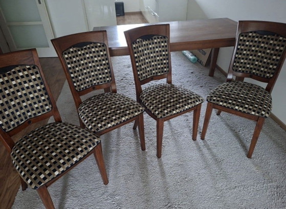 6 sedie da pranzo Bannink Art Nouveau in legno di ciliegio – Textile, Wood (photo 6 of 6)