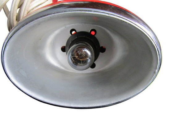 Image 1 of Reggiani vintage red 'eyeball' wall lamp