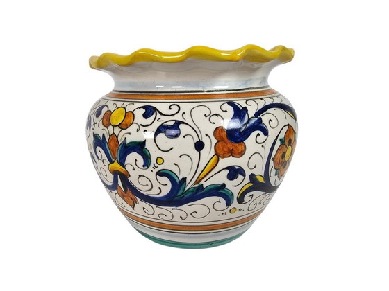Image 1 of Grazia Deruta - Rico - Majolica - flowerpot - Italy - 3rd quarter of the 20th century