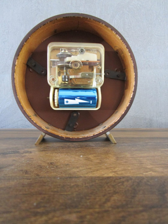 Image 1 of Sixties Junghans ATO-MAT Teak Desk Clock