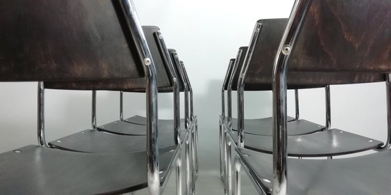 Image 1 of 8x MAUSER Cantilever Chair Set VINTAGE BAUHAUS Walter Papst