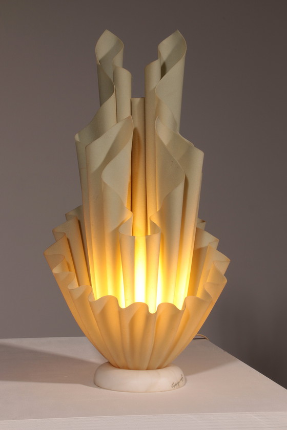 Image 1 of Georgia Jacob "Corolle" Table Lamp – Sculptural Light Art, France 1970s
