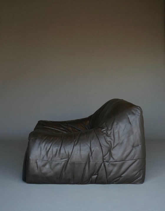 Image 1 of Amak Lounge Chair aus braunem Leder von Annie Hieronimus für Cinna, 1980er Jahre