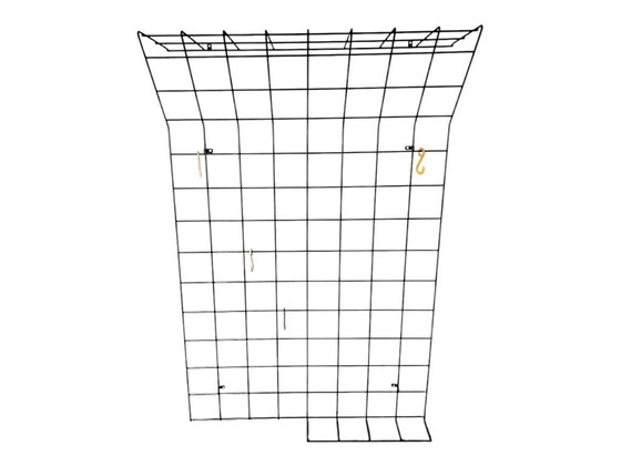 Image 1 of Mid - Century string coat rack by Karl Fichtel - Drahtwerke Erlau AG Aalen - free-floating wall coat rack - ca. 1950s