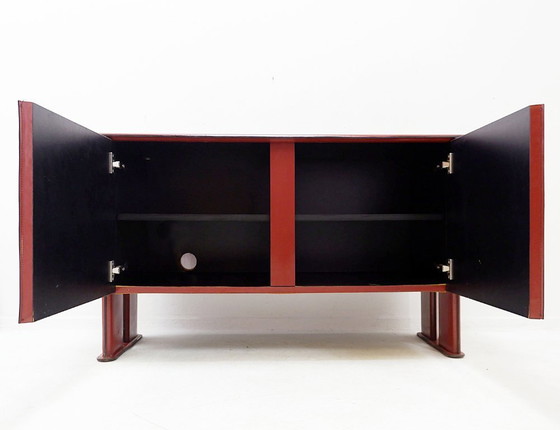 Image 1 of Leather sideboard by De Couro of Brazil - 1980s