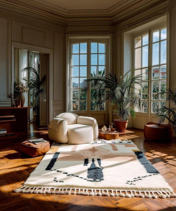 Image 1 of Natural wool Moroccan rug 200cmx300cm