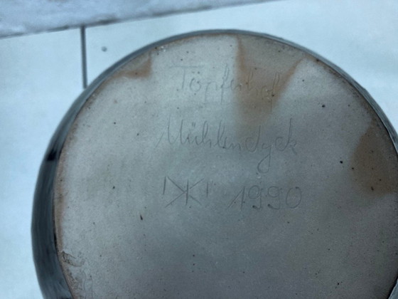 Image 1 of Large floor vase pottery Mühlendyck 1990 owl decoration