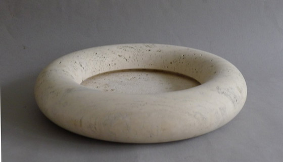 Image 1 of Carrara Traventin Schale Design Alessandro Giusti/ Egidio Di Rosa UP&UP 70s
