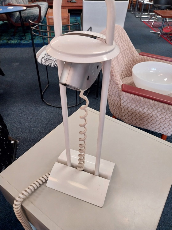 Image 1 of 1x White Mushroom Table Lamp 1980s