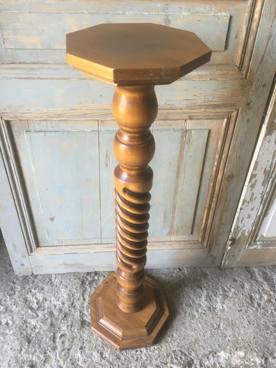Arnés de cerezo torneado – Columnas, Wood, Vintage (photo 3 of 7)