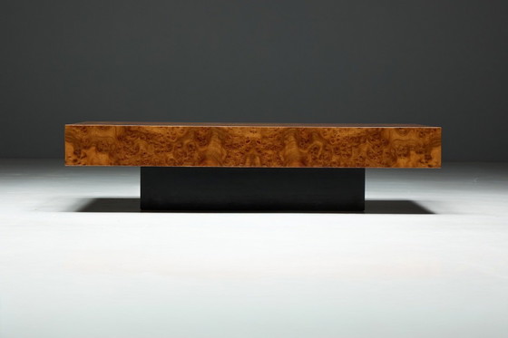 Image 1 of Table basse en loupe de bois, style Willy Rizzo, Italie, 1970
