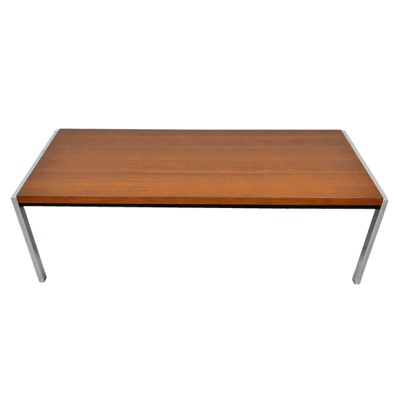 Image 1 of Danish design coffee table teak chrome mid-century