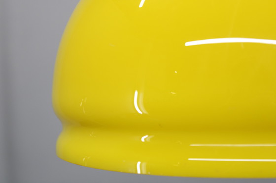 Image 1 of Hanglamp 1970 van geel glas, Tsjecho-Slowakije