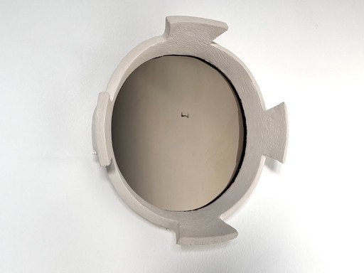 French Contemporary Ceramic Mirror, "Quadrifoglio" by Renzo Maar