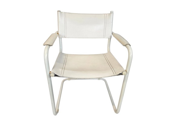 Image 1 of Bauhaus design - Mart Stam - Visitor chair - Matteo Grassi - leer - buisframe -  70's