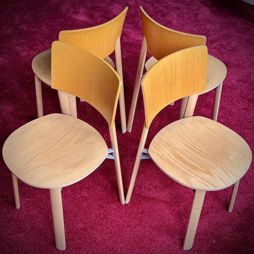 4x massief houten stoel Grappa van Kusch+Co. serie 1050