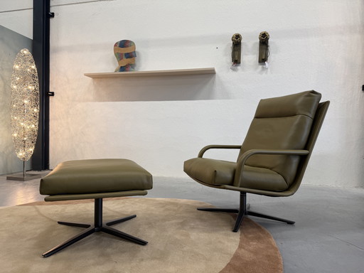 Leolux Kudo Two Fauteuil Raffino Fennic leer 