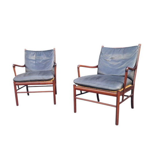 Een paar "koloniale stoelen" van Ole Wanscher